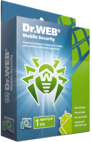 Dr.Web Mobile Security 1 Year 1 device key - Click Image to Close