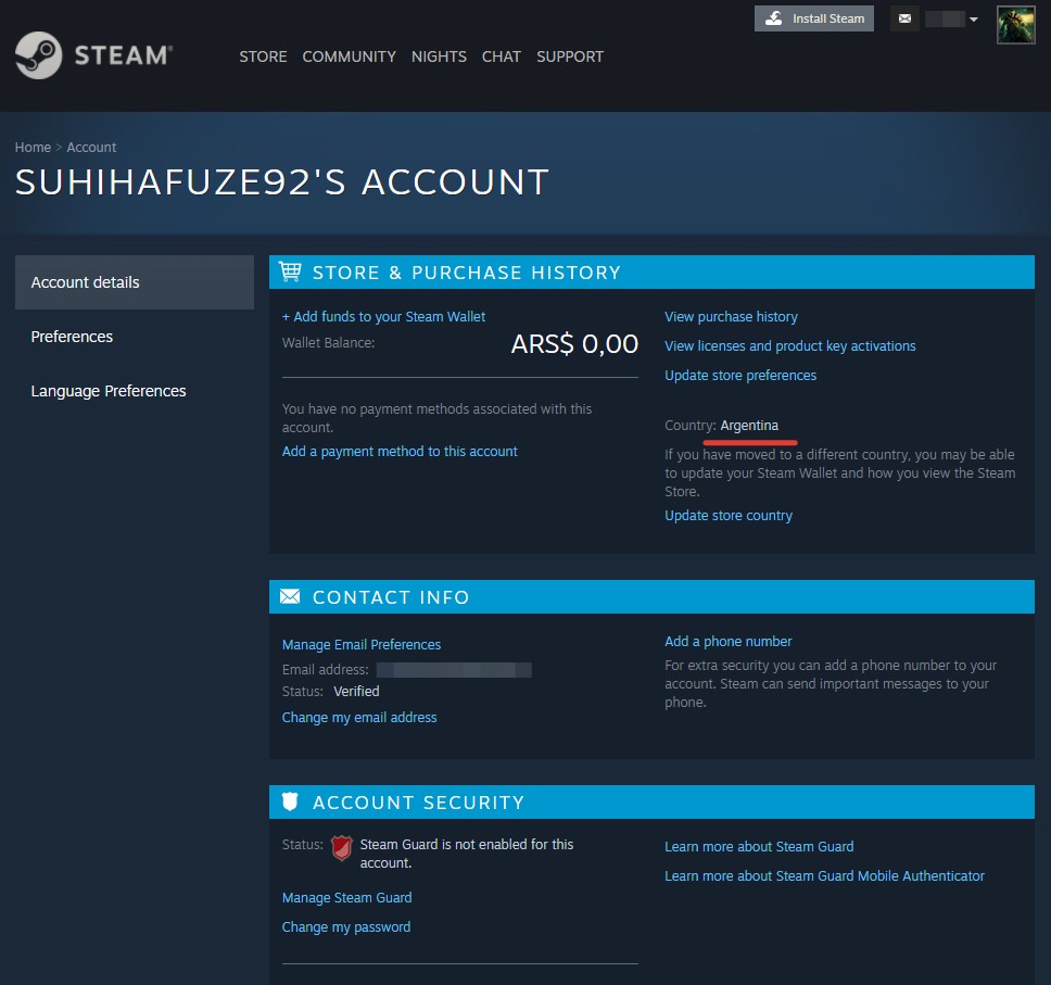 New Steam Account (Region Argentina / Full access) - Click Image to Close